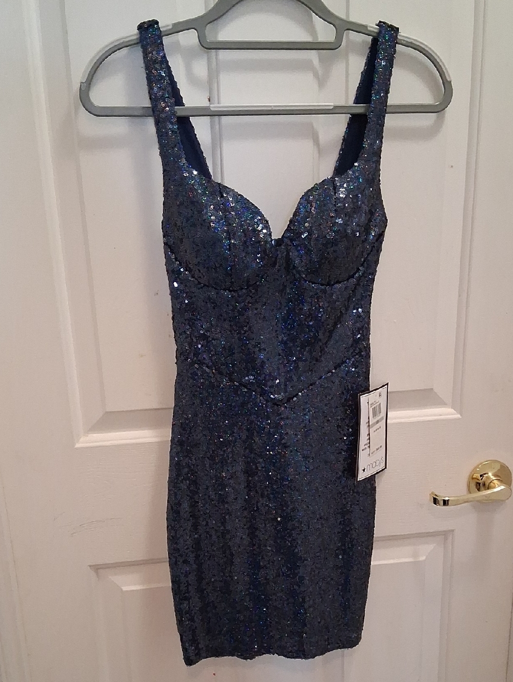 B. Darlin Navy Sequined Dress